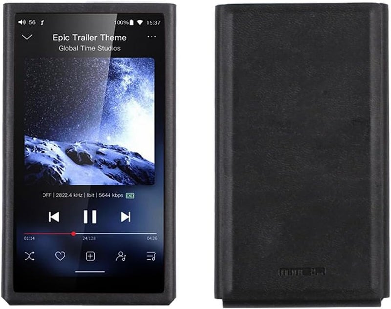 MITER Handcrafted PU Leather Case for FiiO M21 – Premium Italy PU Leather, Steel Frame Protection, Made in Korea (Light Black) - Image 1